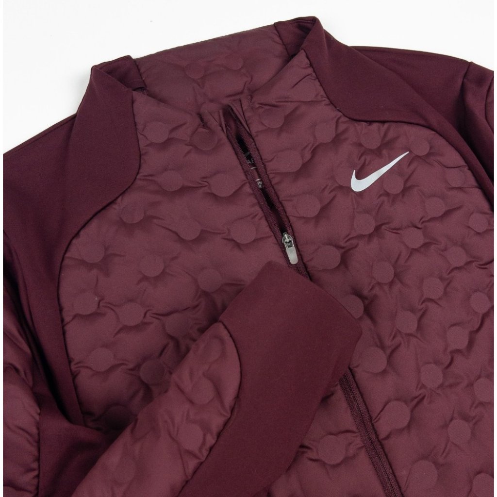 Nike Aeroloft Running Jacket Women's Medium Goose Down Fill Maroon Cz1543-638